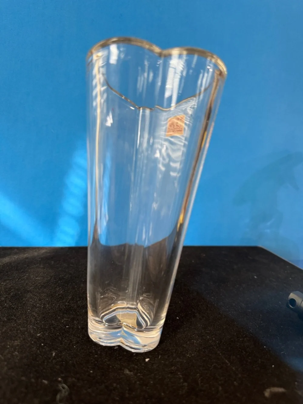Cristal d'Arques Clear heart shape Glass Vase made in France